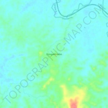 Carte topographique Dosquebradas, altitude, relief