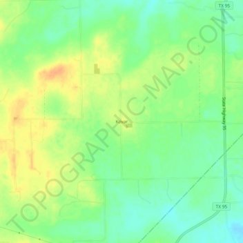 Carte topographique Kovar, altitude, relief