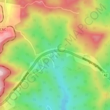 Carte topographique Ballard, altitude, relief