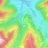 Carte topographique Nant Cru, altitude, relief