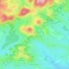 Carte topographique Les Minots, altitude, relief