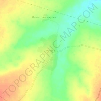 Carte topographique Pinneli, altitude, relief
