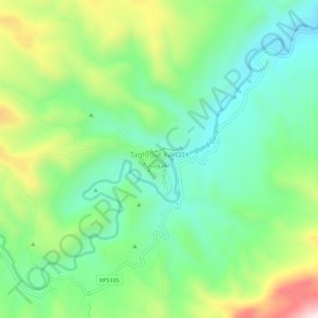 Carte topographique Taghrout, altitude, relief