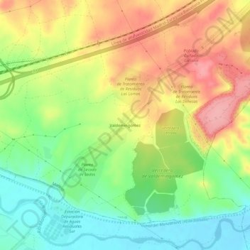 Carte topographique Valdemingómez, altitude, relief