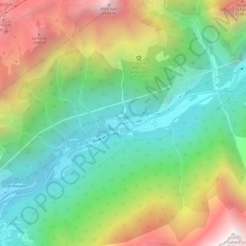 Carte topographique Livet, altitude, relief