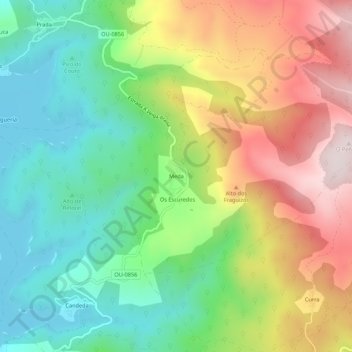 Carte topographique Meda, altitude, relief