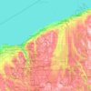 Carte topographique Geauga, altitude, relief