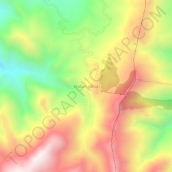 Carte topographique Malam Jabba, altitude, relief