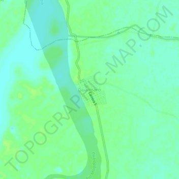 Carte topographique Guaimaro, altitude, relief