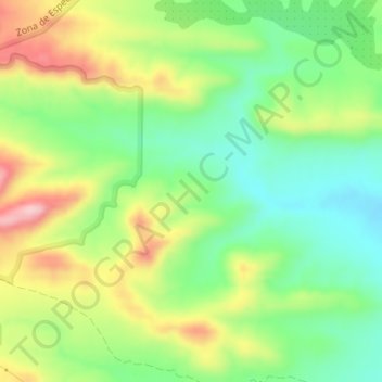 Carte topographique La Manga, altitude, relief