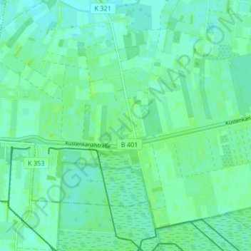 Carte topographique Husbäke, altitude, relief