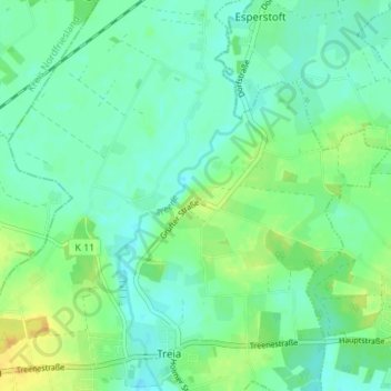 Carte topographique Grüft, altitude, relief