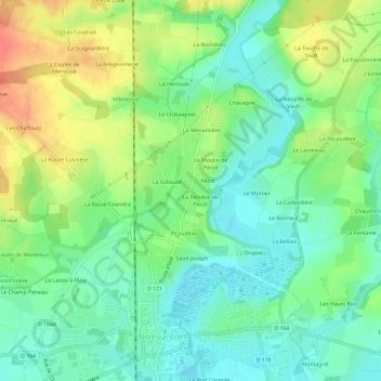 Carte topographique Le Sabot Doré, altitude, relief