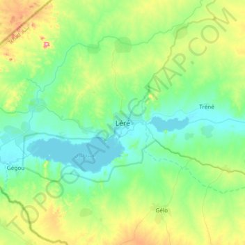Carte topographique Léré, altitude, relief