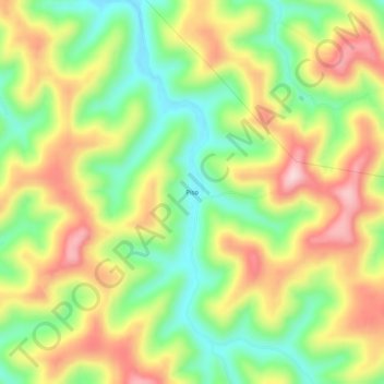 Carte topographique Piso, altitude, relief
