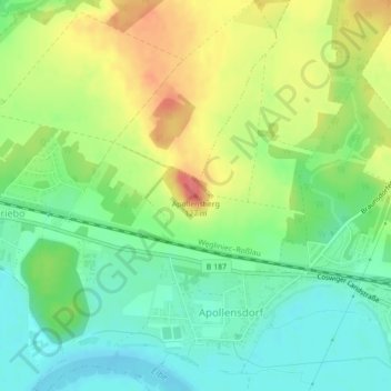 Carte topographique Apollensberg, altitude, relief