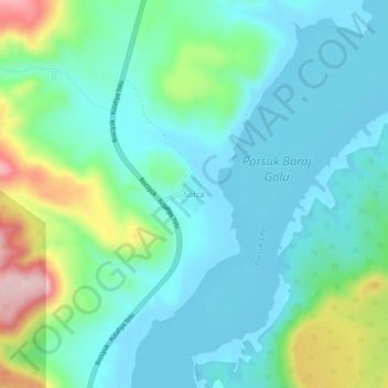 Carte topographique Sofça, altitude, relief