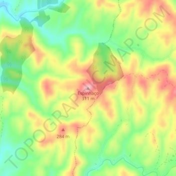 Carte topographique Espinhaço, altitude, relief