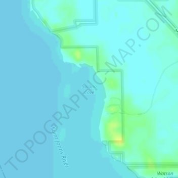 Carte topographique Solano Cove, altitude, relief