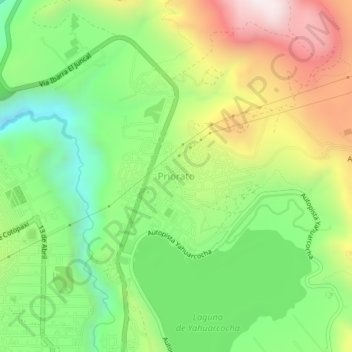 Carte topographique Priorato, altitude, relief