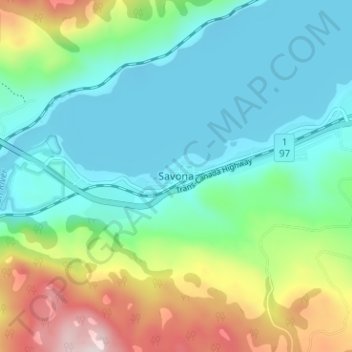 Carte topographique Savona, altitude, relief