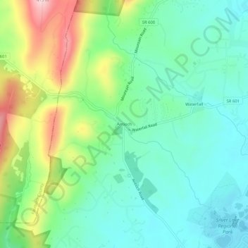 Carte topographique Antioch, altitude, relief