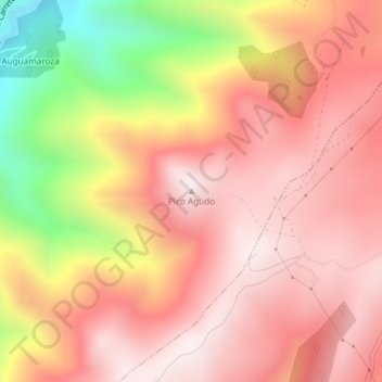 Carte topographique Pico Agudo, altitude, relief