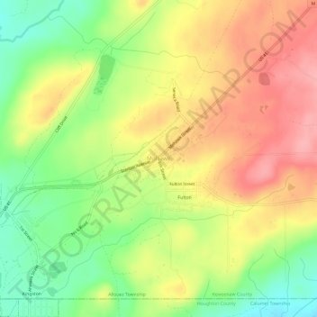 Carte topographique Mohawk, altitude, relief