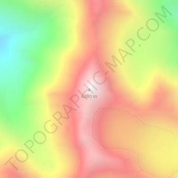 Carte topographique Mazar, altitude, relief