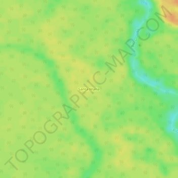 Carte topographique Santa Maria, altitude, relief