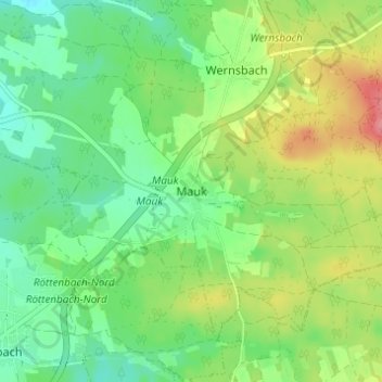 Carte topographique Mauk, altitude, relief