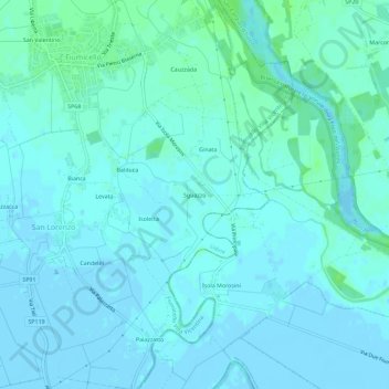 Carte topographique Sguazzo, altitude, relief