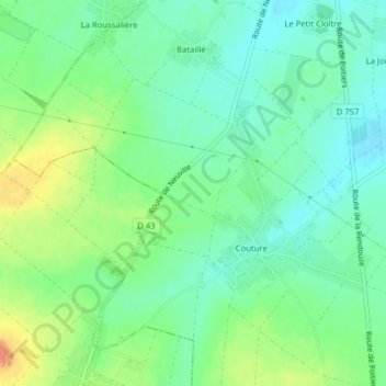 Carte topographique Le Guet, altitude, relief