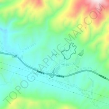 Carte topographique A'na, altitude, relief