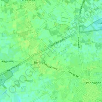 Carte topographique Kaumeshoek, altitude, relief
