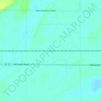 Carte topographique Budge, altitude, relief