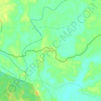 Carte topographique Kakraban, altitude, relief