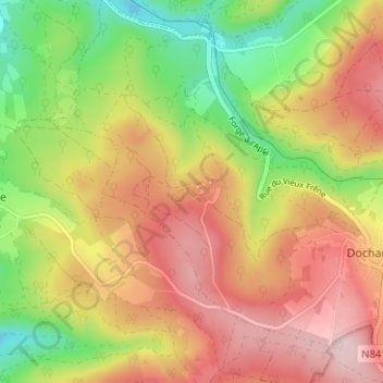 Carte topographique Parc Forestier Chlorophylle, altitude, relief