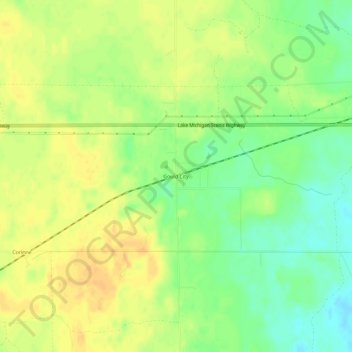 Carte topographique Gould City, altitude, relief