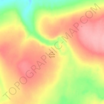 Carte topographique Giants Castle, altitude, relief