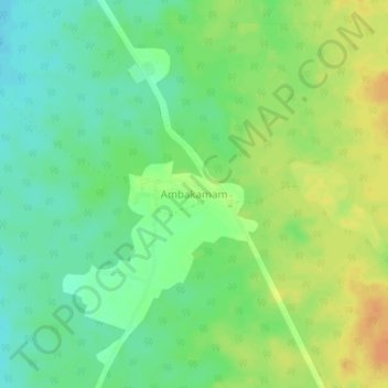 Carte topographique Ambakamam, altitude, relief