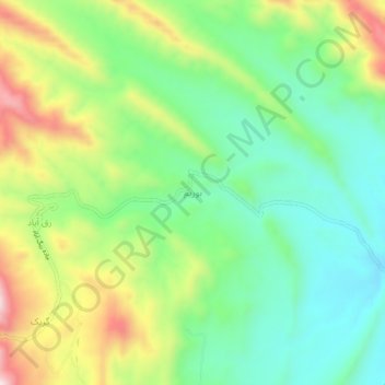 Carte topographique Borim, altitude, relief