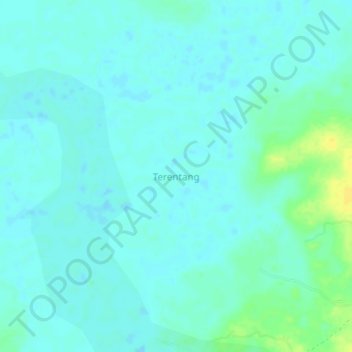 Carte topographique Terentang, altitude, relief