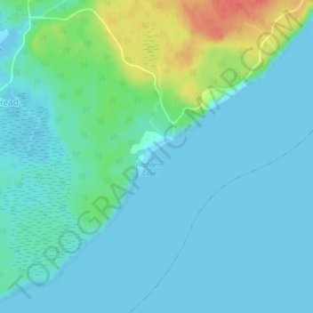 Carte topographique Waddens Cove, altitude, relief