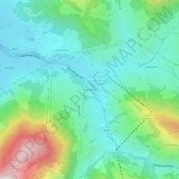 Carte topographique Schloßberg, altitude, relief