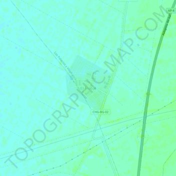 Carte topographique El Trobal, altitude, relief
