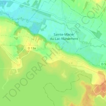 Carte topographique La Petite Ville, altitude, relief