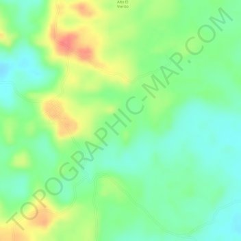 Carte topographique San Martin De Loba, altitude, relief