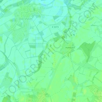 Carte topographique Rottweg, altitude, relief