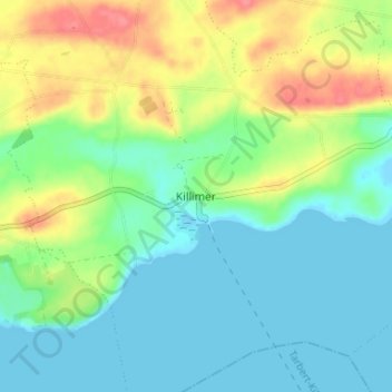Carte topographique Killimer, altitude, relief